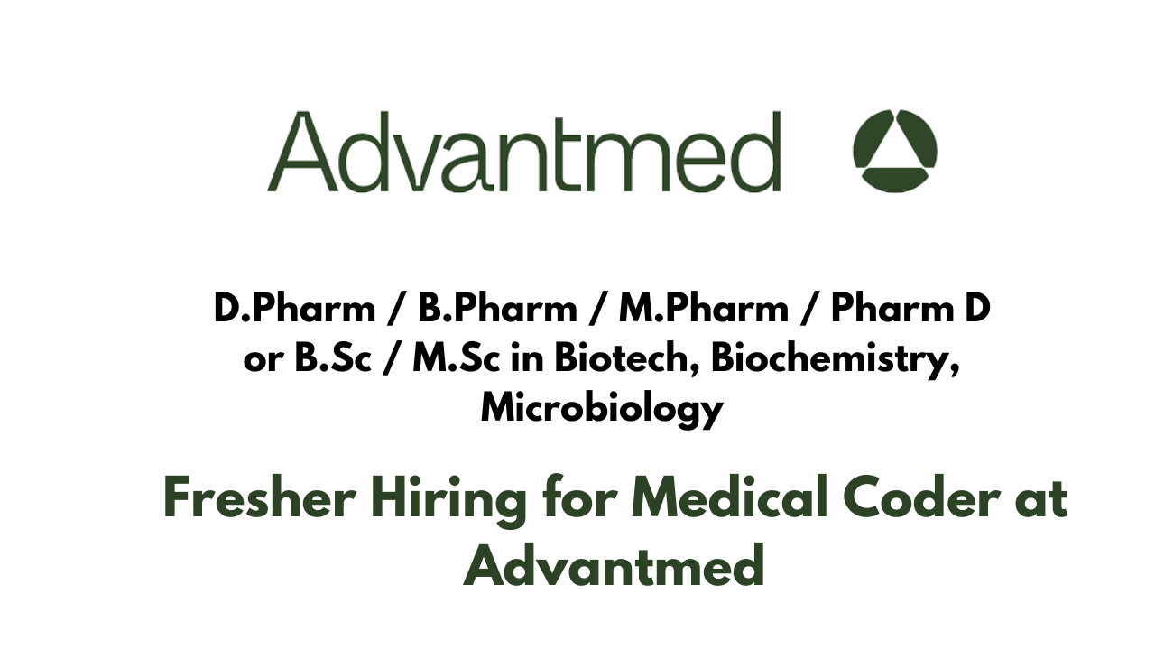 Fresher Hiring for Medical Coder at Advantmed