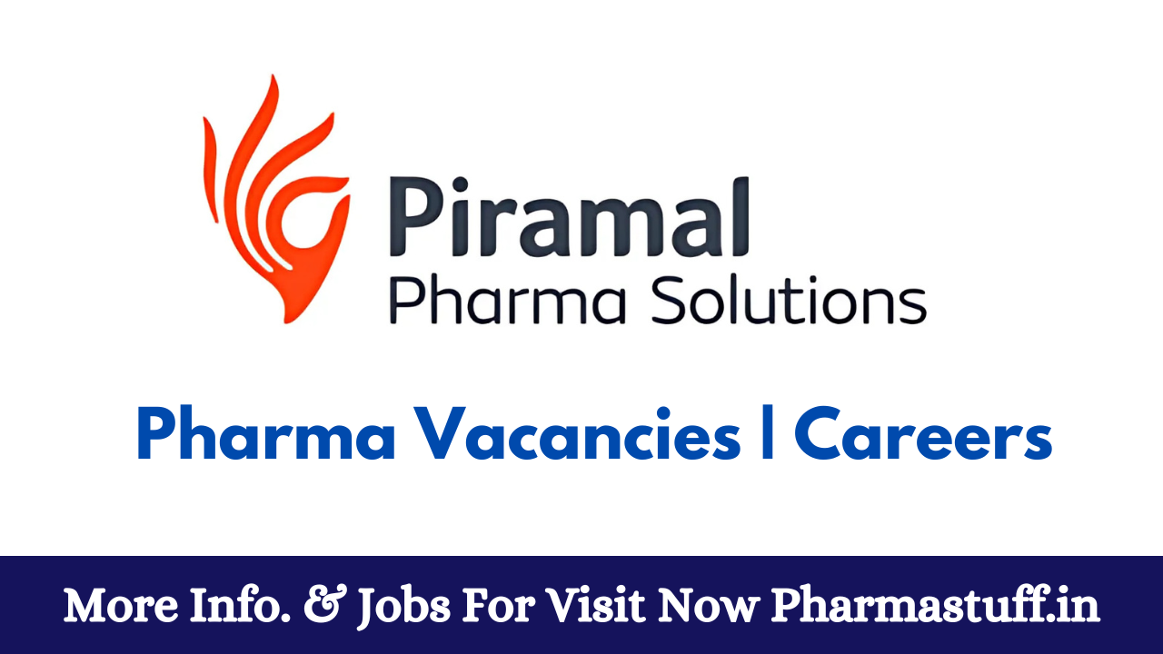 Apprentice Hiring for Freshers at Piramal Pharma