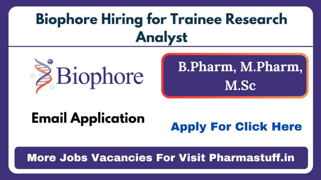 Biophore Hiring for Trainee Research Analyst