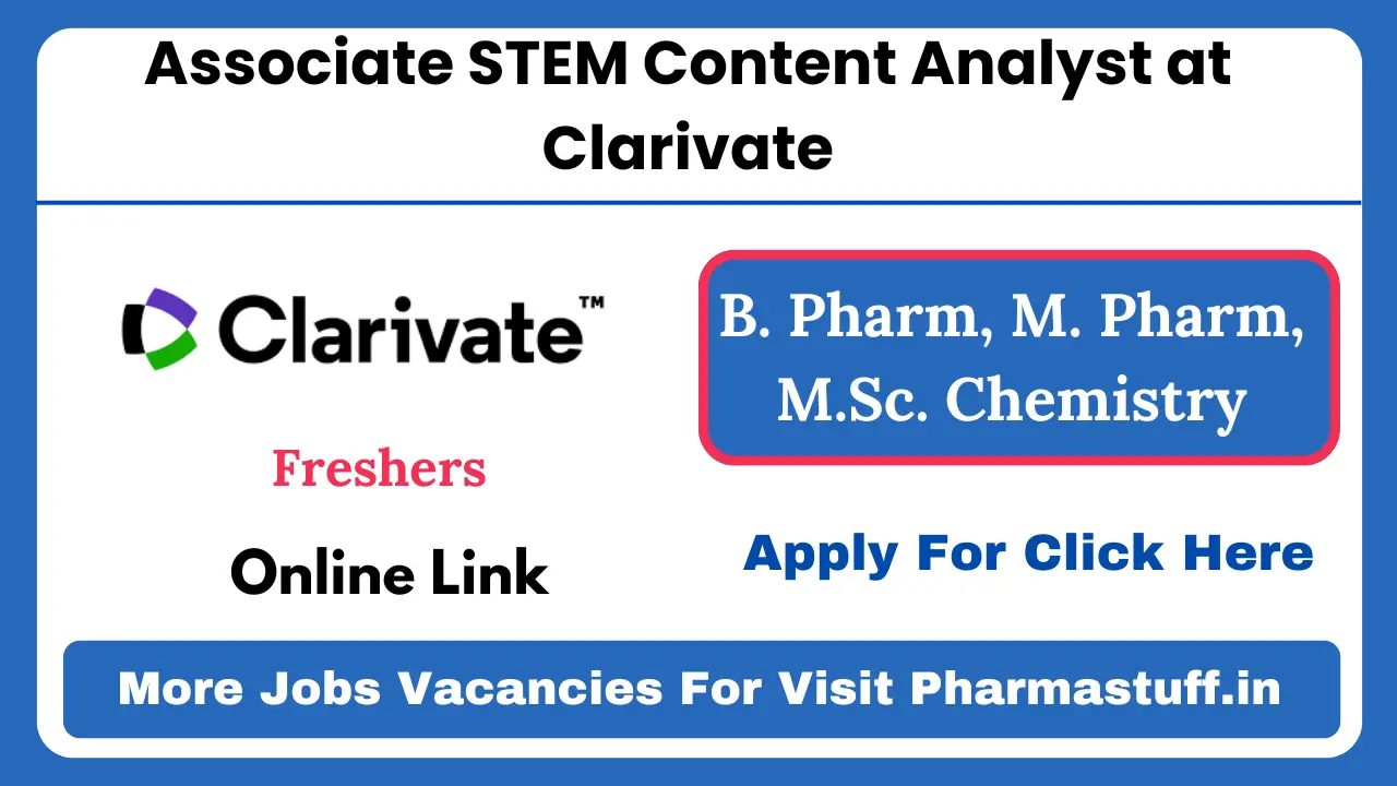 Associate STEM Content Analyst at Clarivate